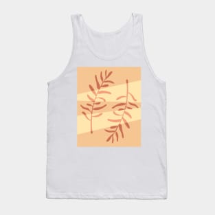 Modern minimal style olive tree branches illustration Tank Top